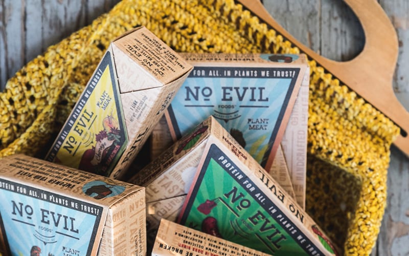 No Evil Foods commits to sustainable packaging.